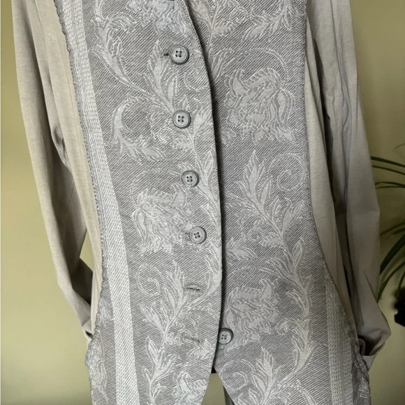 Rundholz Gray Patterned Button-Up Jacket - Picture 2 of 7